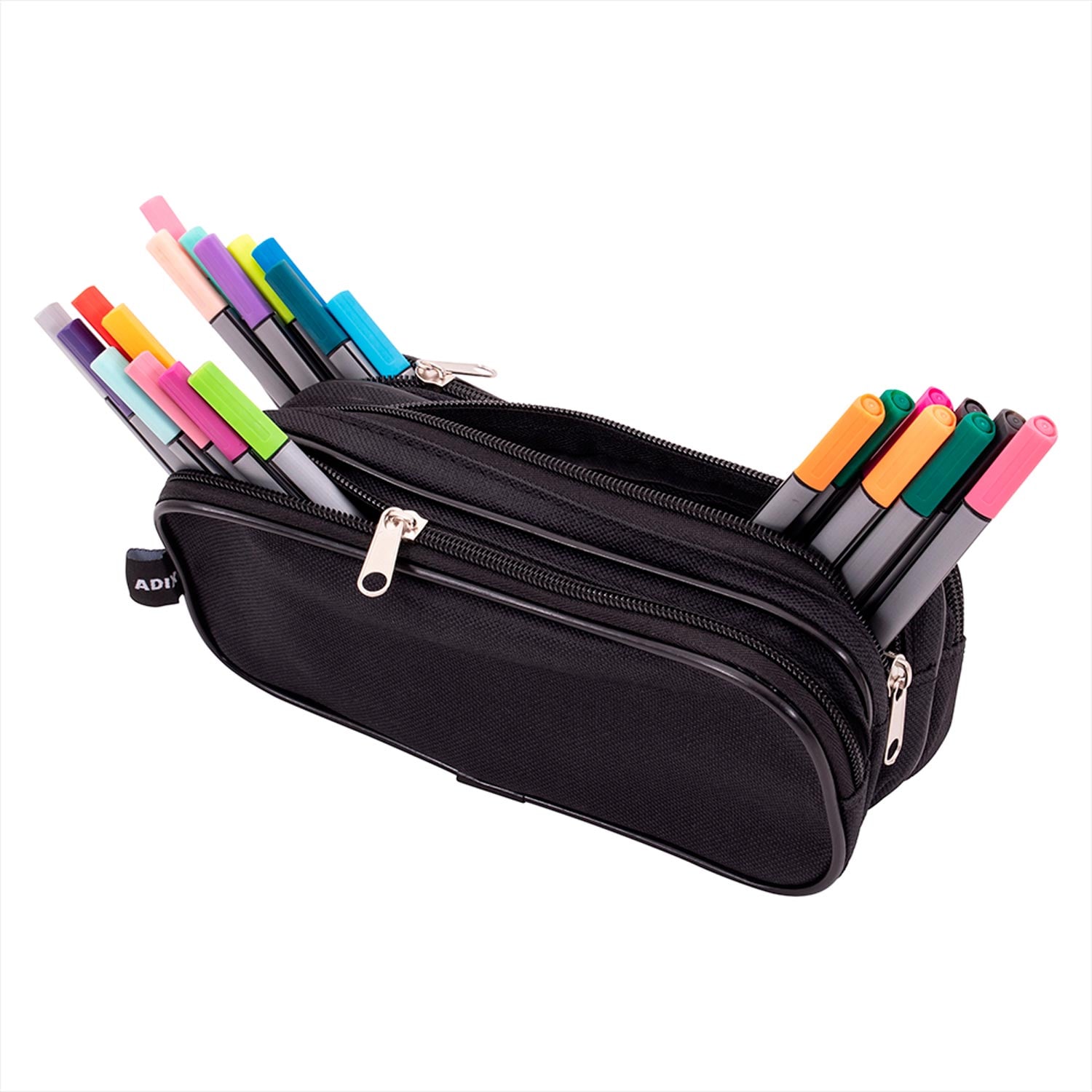 ESTUCHE ADIX ESCOLAR TRIPLE CIERRE NEGRO - 3