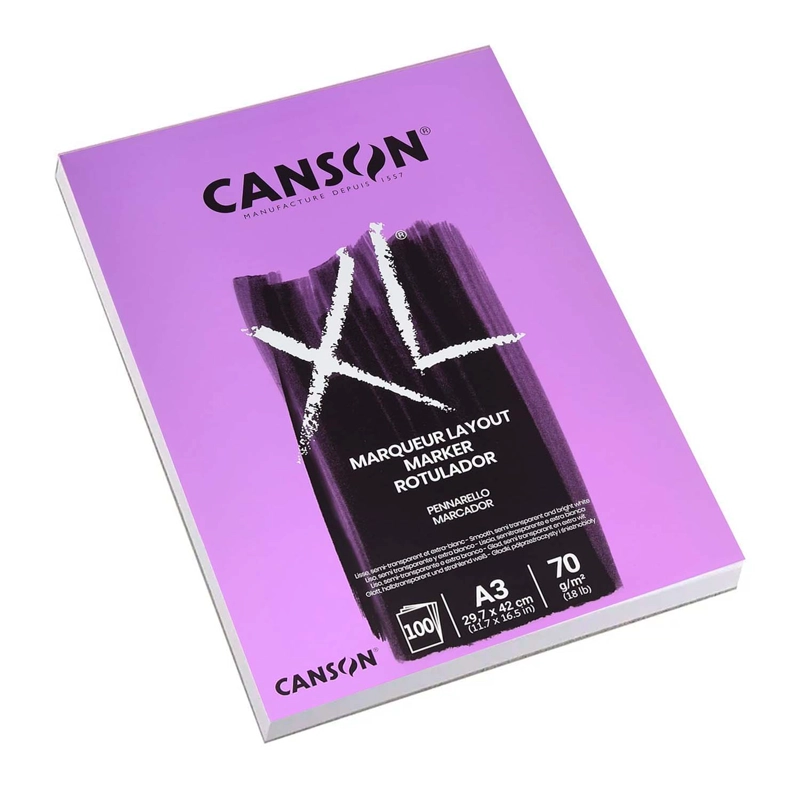 BLOCK CANSON XL MARKER 70GR 100 HJS A3(29.7X42CM) - 1