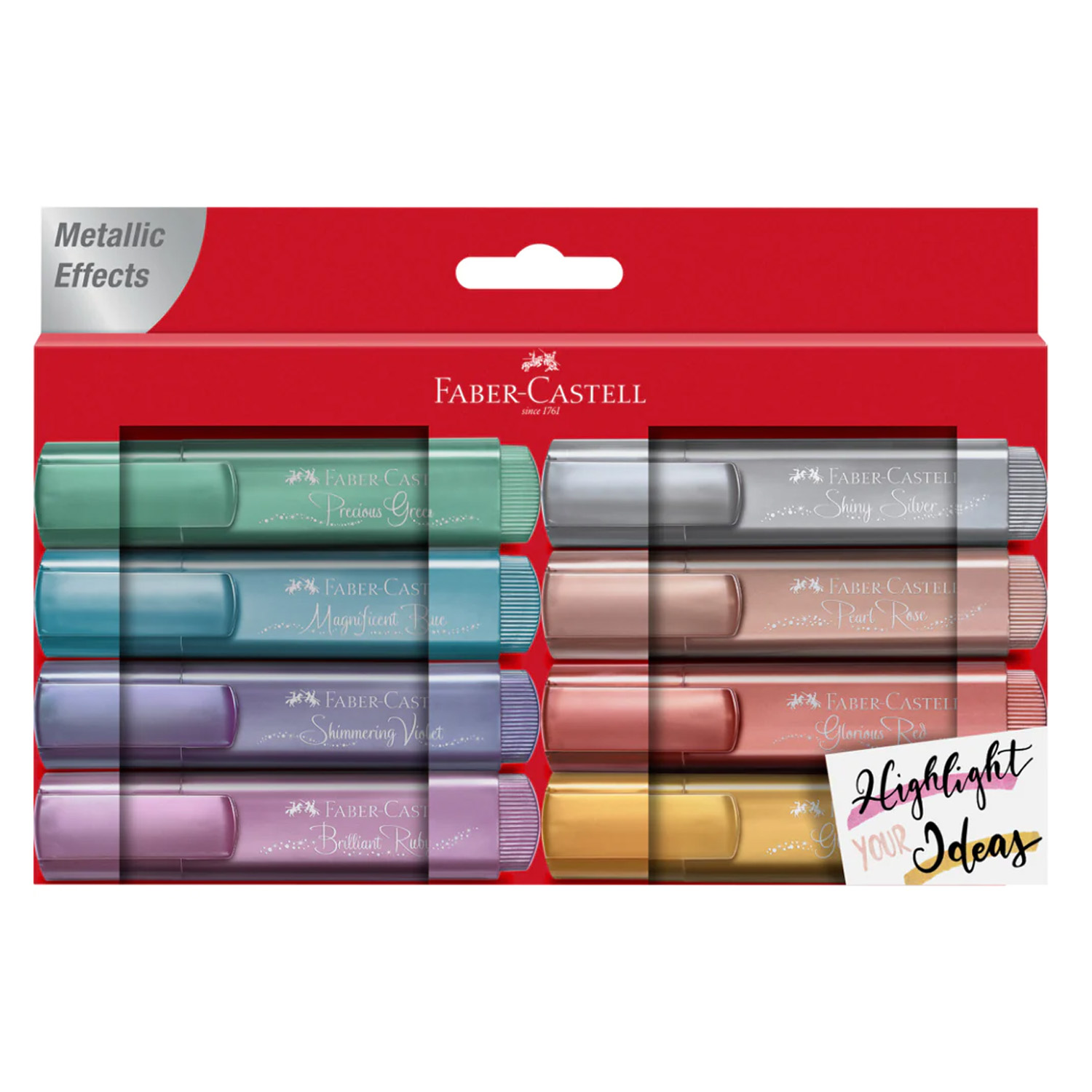 DESTACADOR FABER-CASTELL TL 46 METÁLICO 8 COLORES - 1