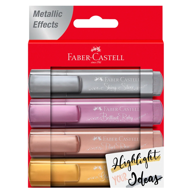 DESTACADOR FABER-CASTELL TL 46 METÁLICO 4 COLORES - 1