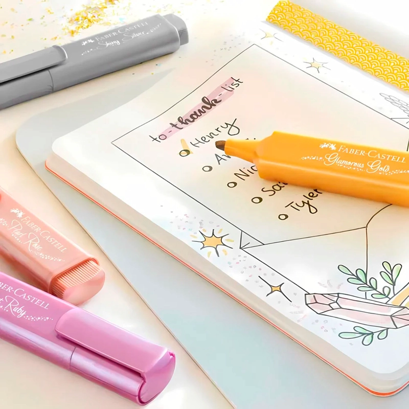 DESTACADOR FABER-CASTELL TL 46 METÁLICO 4 COLORES - 4
