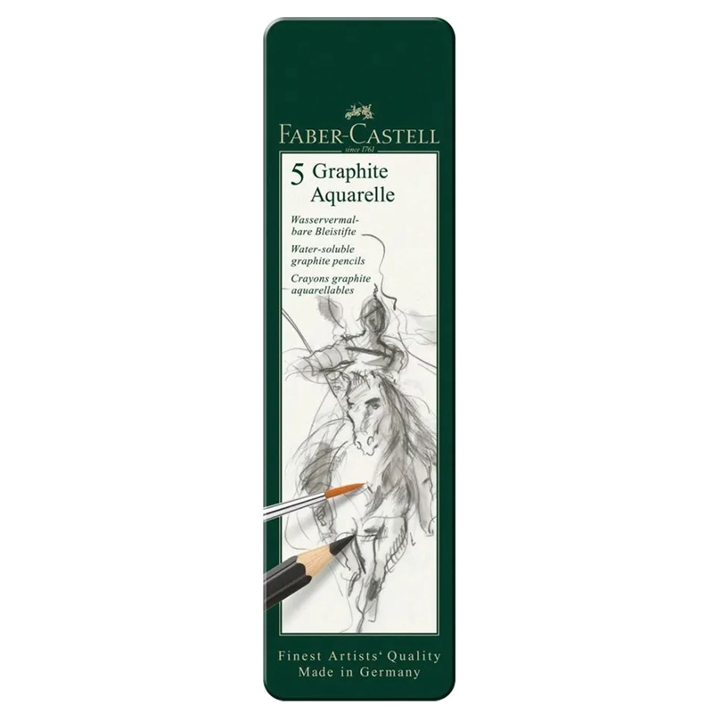 LÁPICES FABER-CASTELL GRAFITO ACUARELABLE HB2B4B6B8B - 1