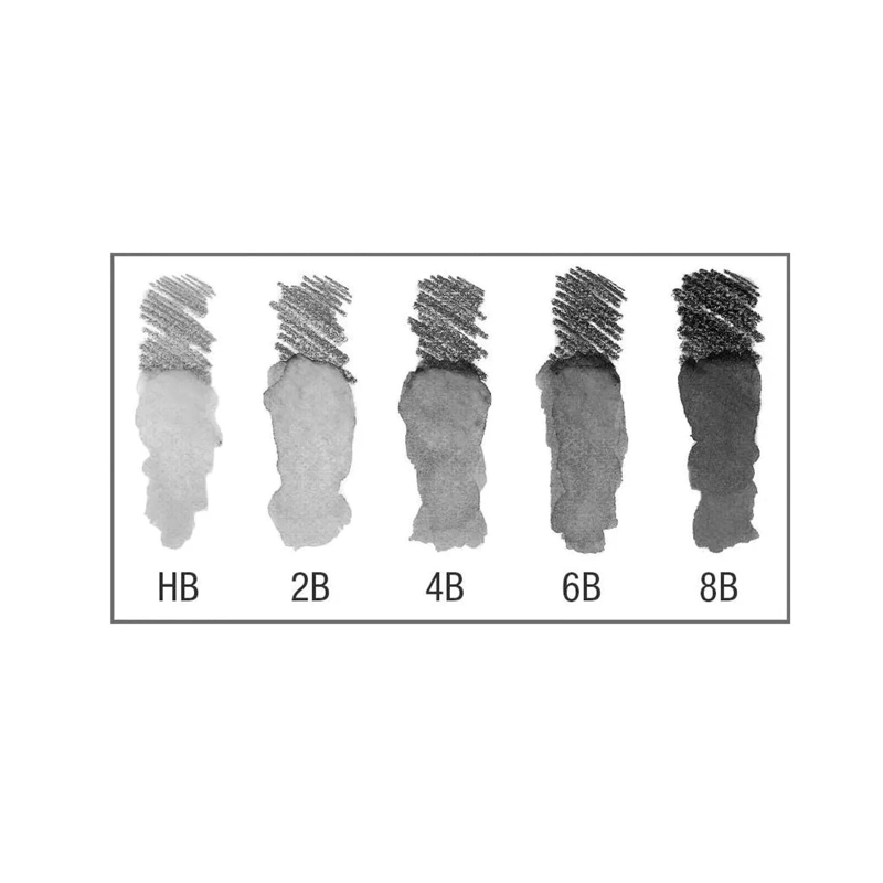 LÁPICES FABER-CASTELL GRAFITO ACUARELABLE HB2B4B6B8B - 3