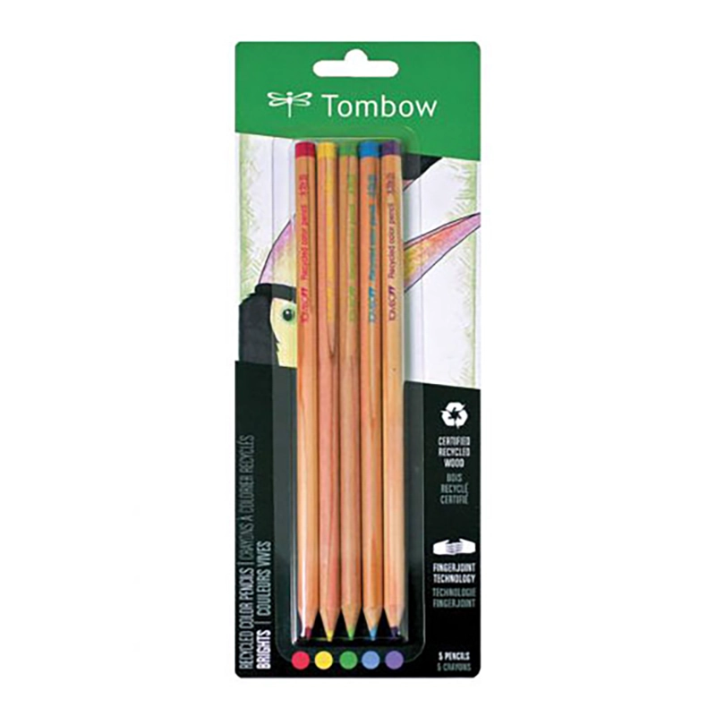 SET DE LAPICES COLOR RECYCLED TOMBOW (5 COLORES VIVOS) - 2