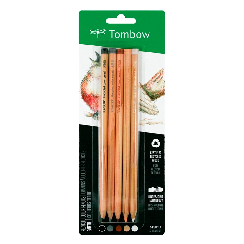 SET DE LAPICES COLOR RECYCLED TOMBOW (5 COLORES TIERRA) - 1