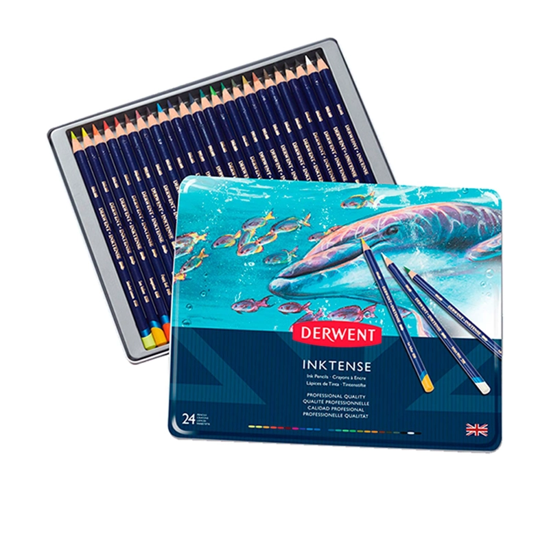LÁPICES ACUARELABLES DERWENT INKTENSE 24 COLORES - 1