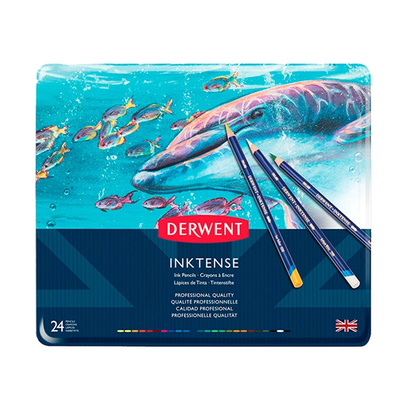 LÁPICES ACUARELABLES DERWENT INKTENSE 24 COLORES - 2