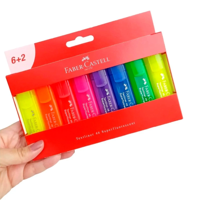 DESTACADOR FABER-CASTELL TL 46 SUPERFLUOR 8 COLORES - 2