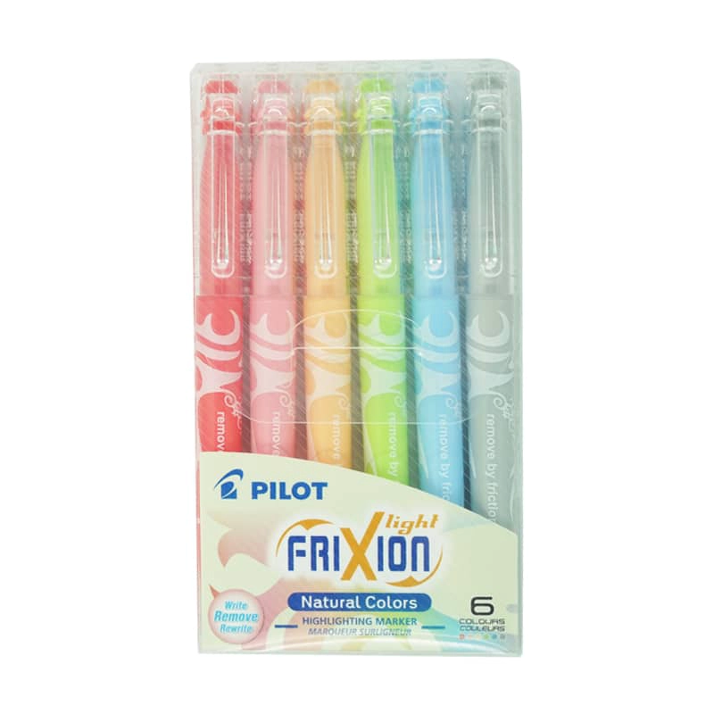 DESTACADOR PILOT FRIXION LIGHT BORRABLE 6 COLORES NATURAL - 1