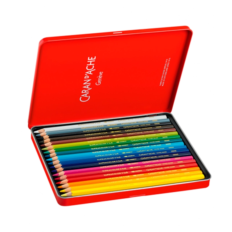 LÁPICES ACUARELABLES CARAN D'ACHE SUPRACOLOR 18 COLORES - 2