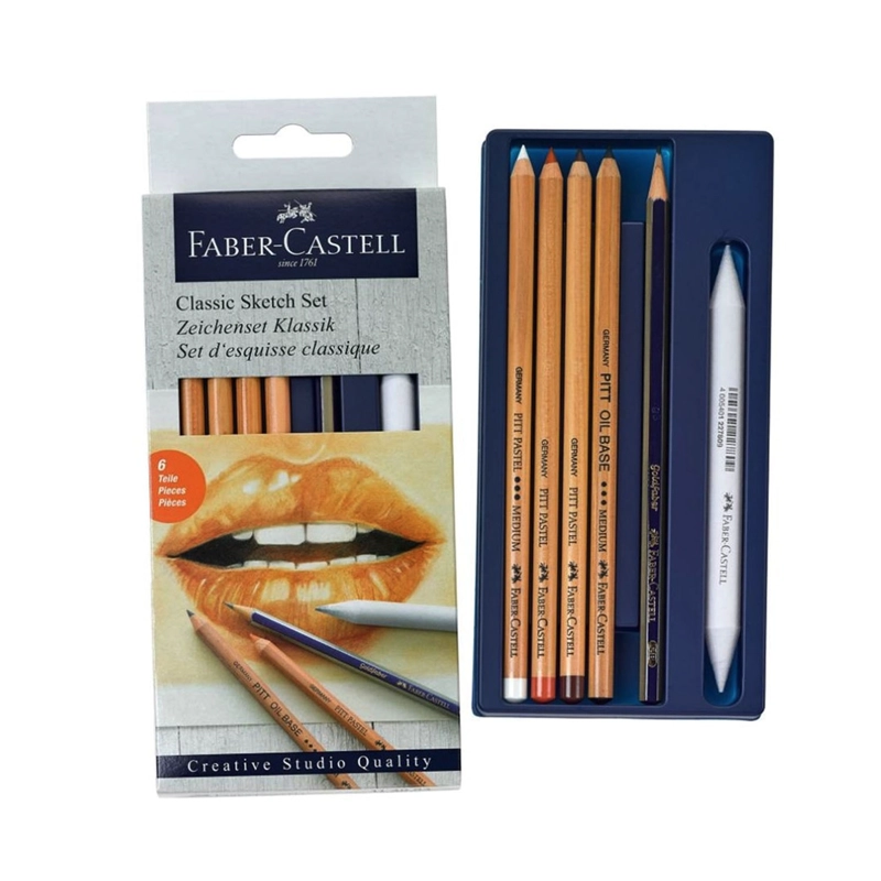 SET DE DIBUJO CLASICO FABER-CASTELL GOLDFABER 6 PIEZAS - 2