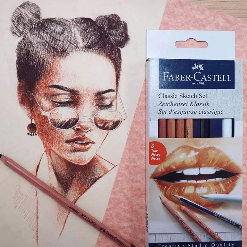 SET DE DIBUJO CLASICO FABER-CASTELL GOLDFABER 6 PIEZAS - 3