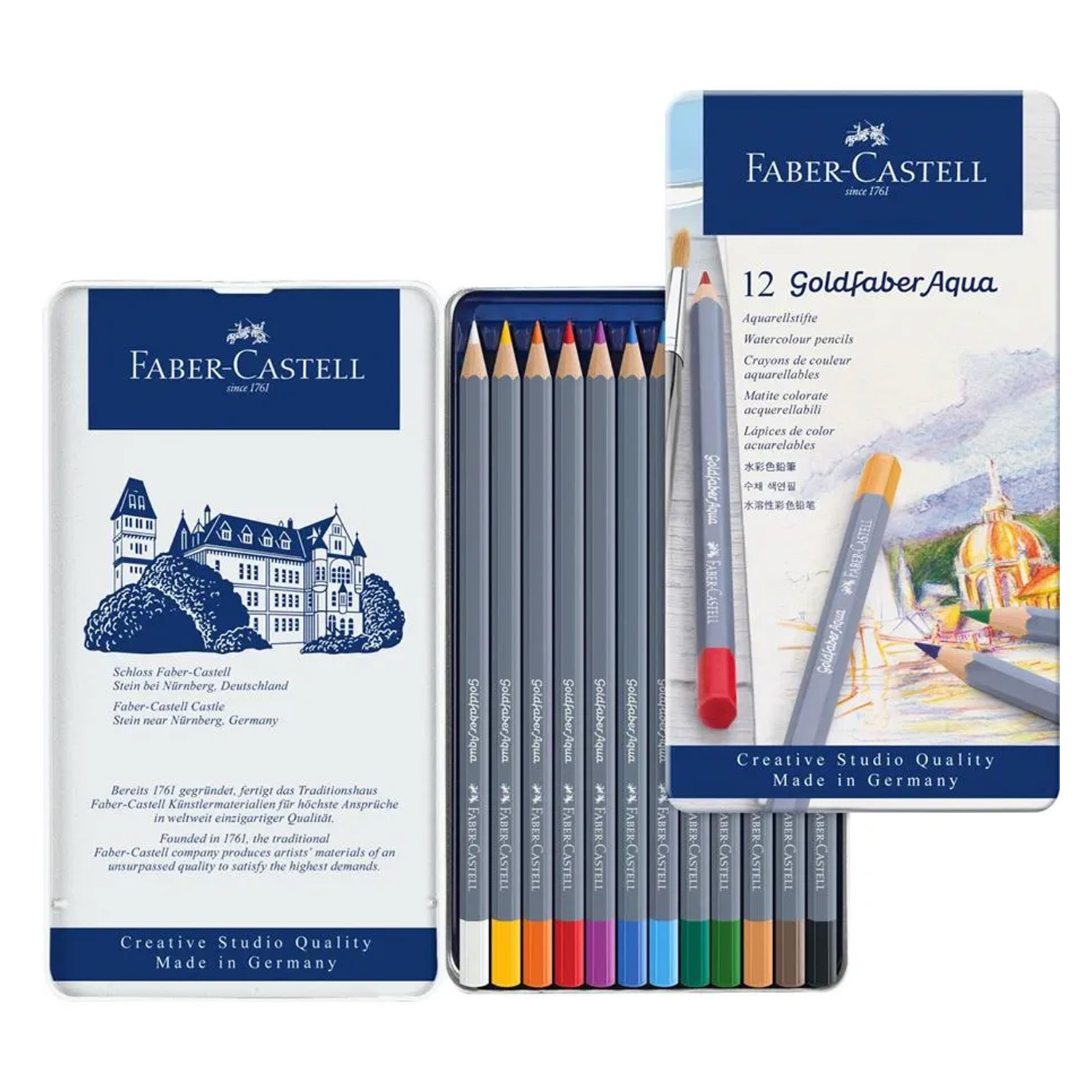 LAPICES ACUARELABLES FABER-CASTELL GOLDFABER AQUA 12 COLORES - 3