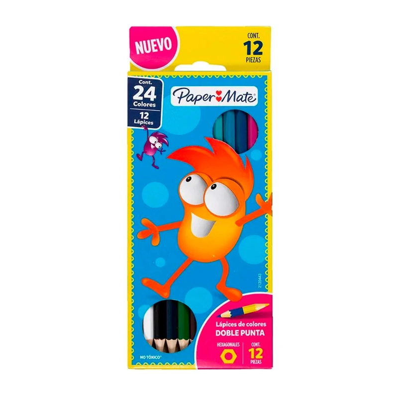 SET DE 12 LAPICES DE COLORES + 3 GRAFITOS HB - 1