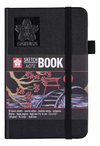 CROQUERA SAKURA 80HJ 140GR NEGRO 9X14CM - 1