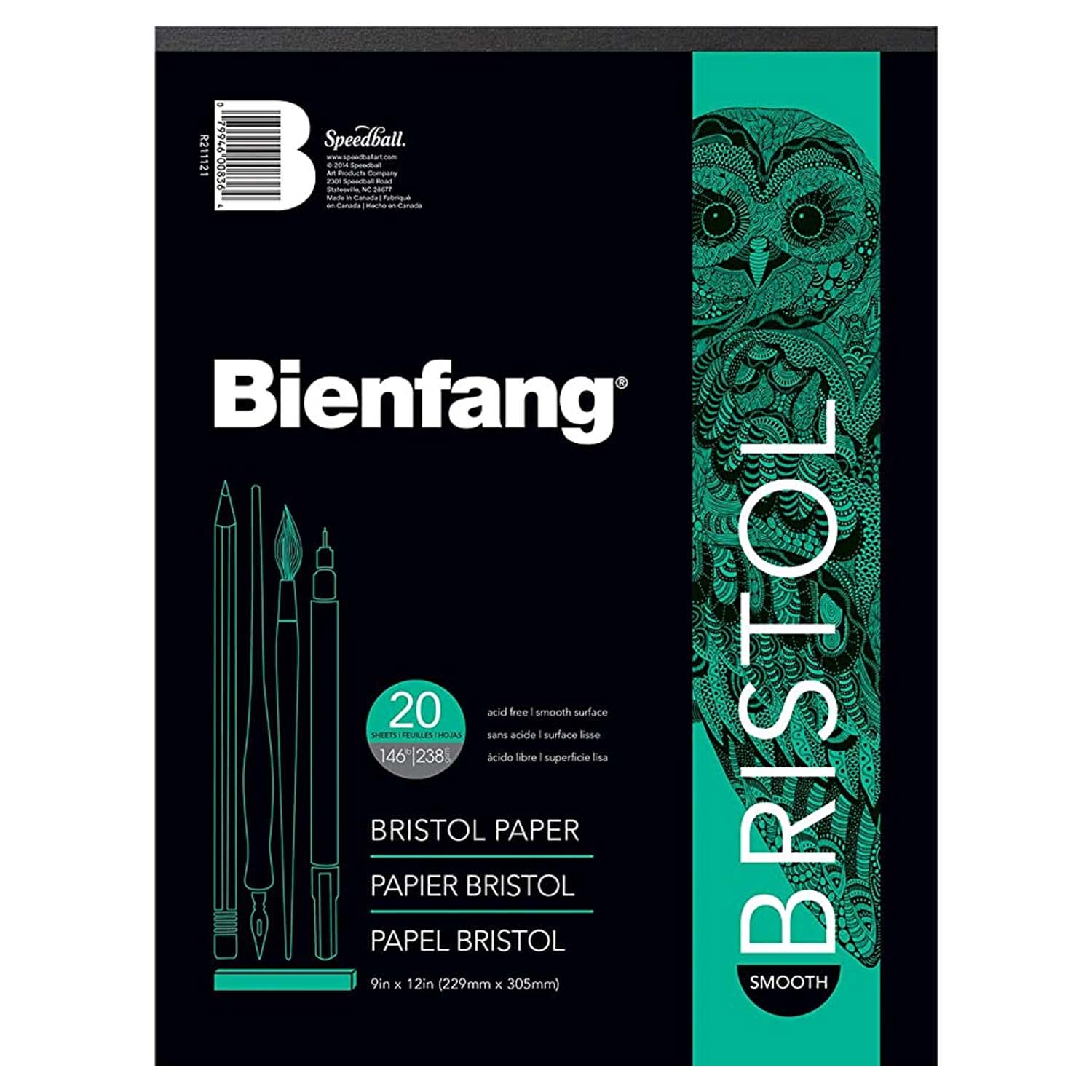BLOCK PAPEL BRISTOL ULTRA LISO BIENFANG (22X30CM) 210GR. - 1