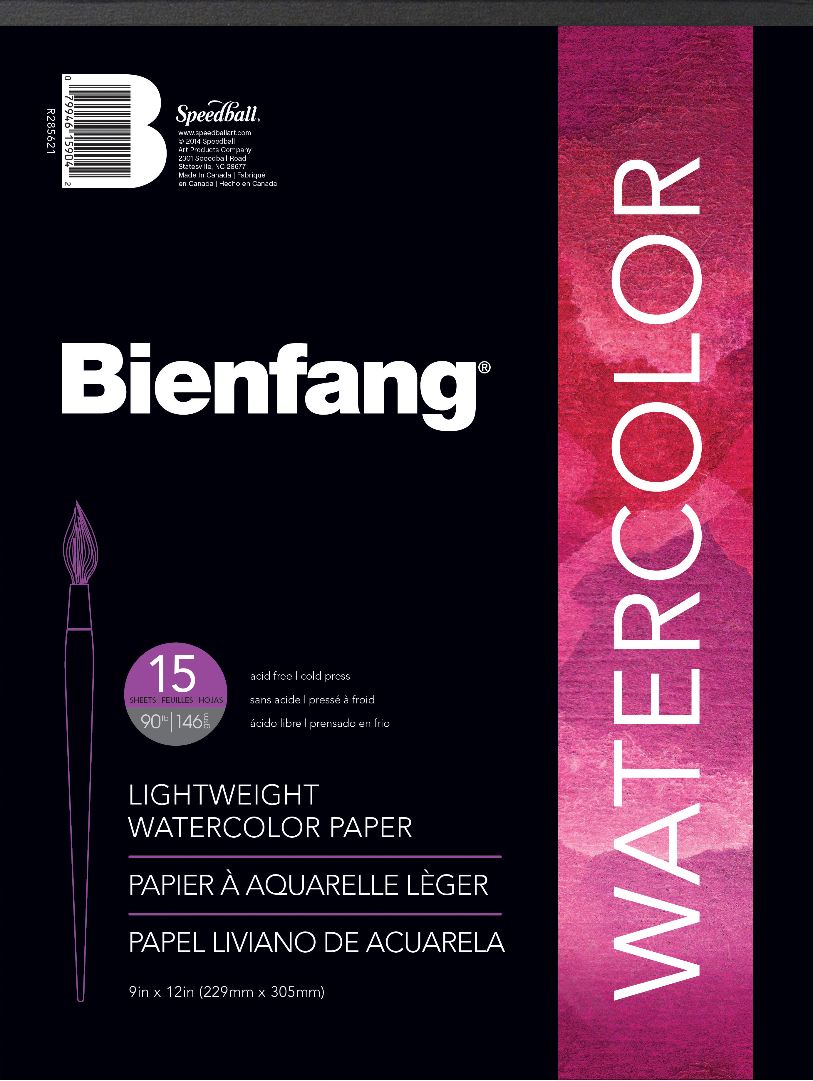 BLOCK SPEEDBALL PARA ACUARELA 146GR BIENFANG 534H 22X30CM 15HJ - 1