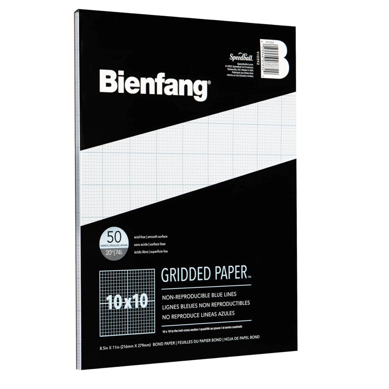BLOCK SPEEDBALL BIENFANG PAPEL CUADRICULADO 21.6X27.9CM 50HJ 75GR - 2