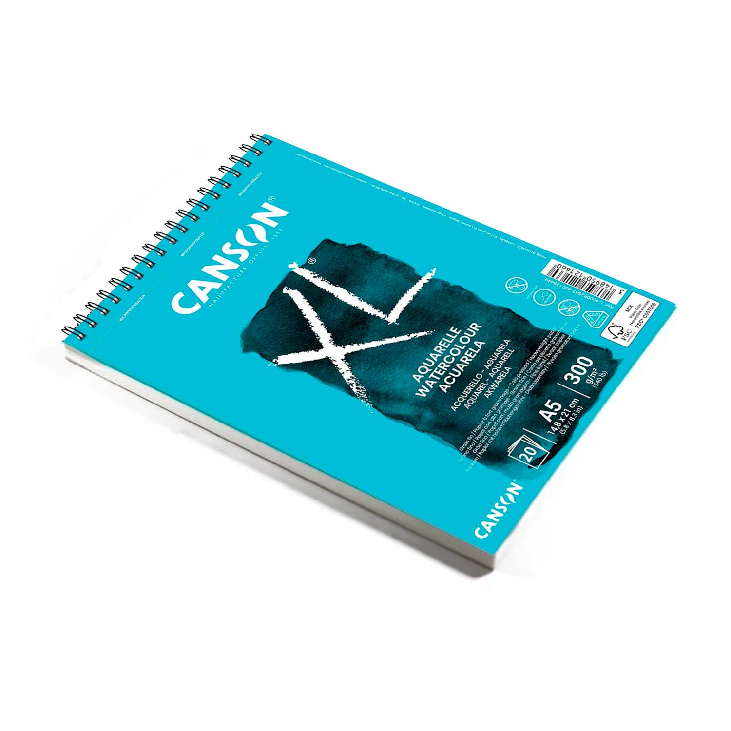 CROQUERA CANSON XL AQUARELLE 300GR 20 HJS A5(14.8X21CM) - 2