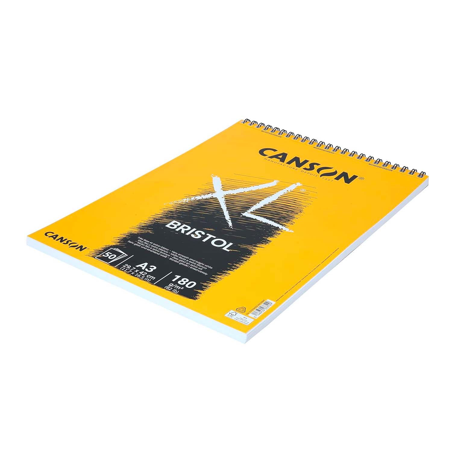 CROQUERA CANSON XL BRISTOL 180GR 50 HJS A3 (29.7X42CM) - 2