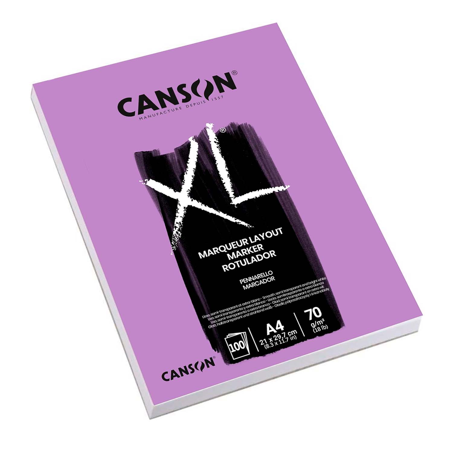 BLOCK CANSON XL MARKER 70GR 100 HJS A4 (21X29.7CM) - 1