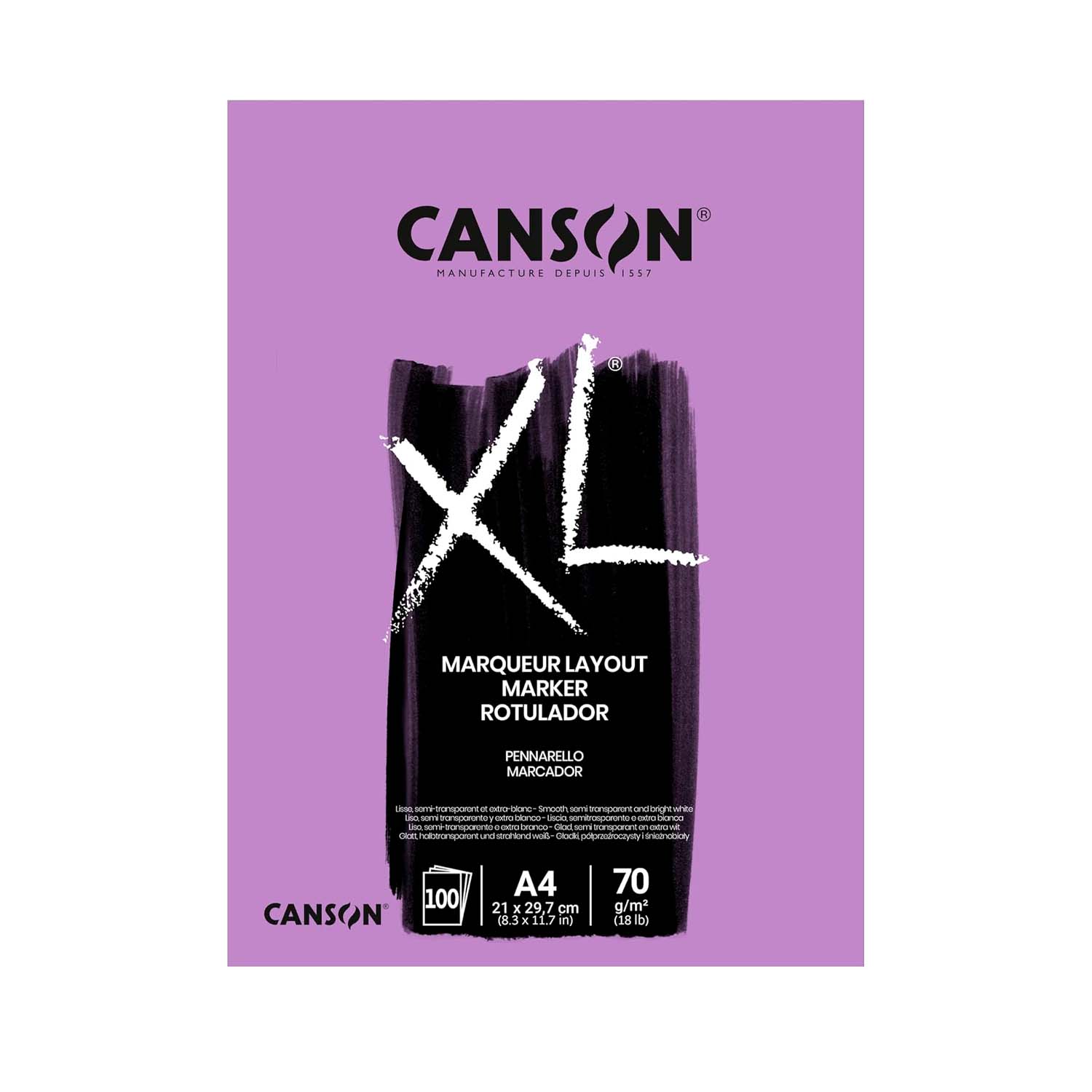 BLOCK CANSON XL MARKER 70GR 100 HJS A4 (21X29.7CM) - 2