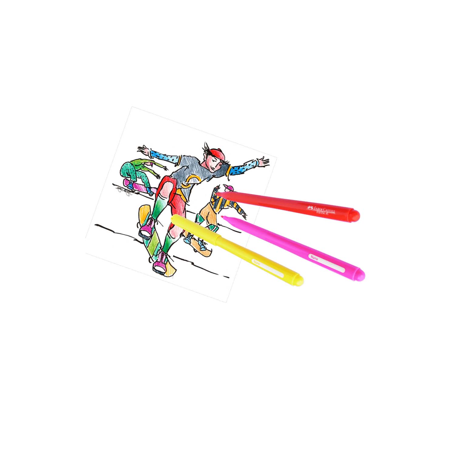MARCADOR FABER-CASTELL FIESTA 12 COLORES - 3