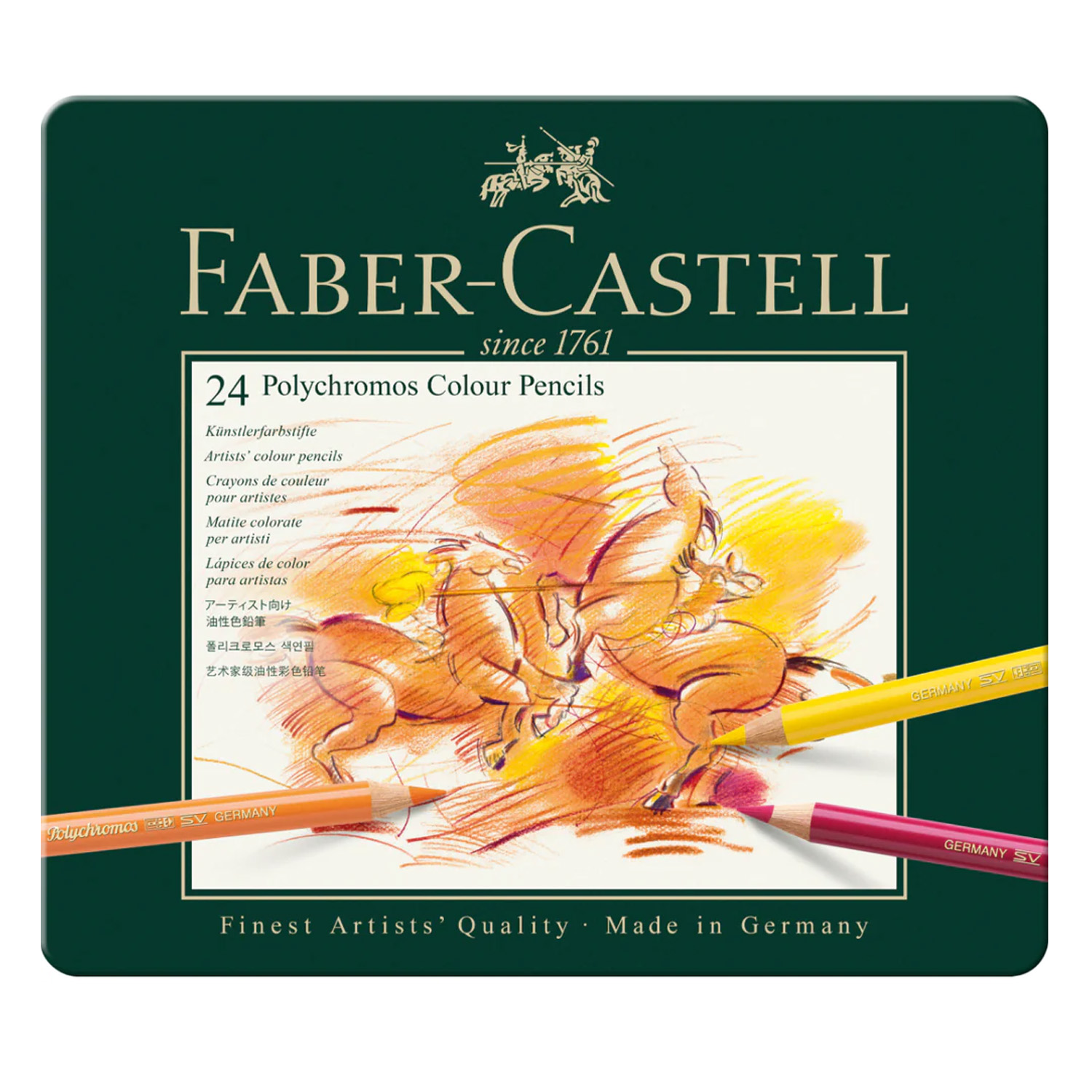 LÁPICES DE COLORES FABER-CASTELL POLYCHROMOS 24 UNIDADES - 1