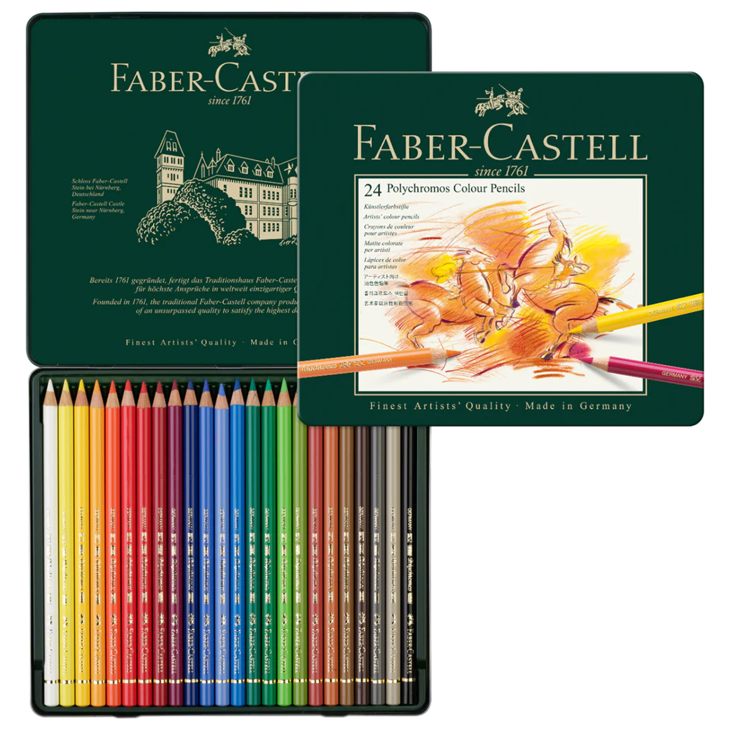 LÁPICES DE COLORES FABER-CASTELL POLYCHROMOS 24 UNIDADES - 2