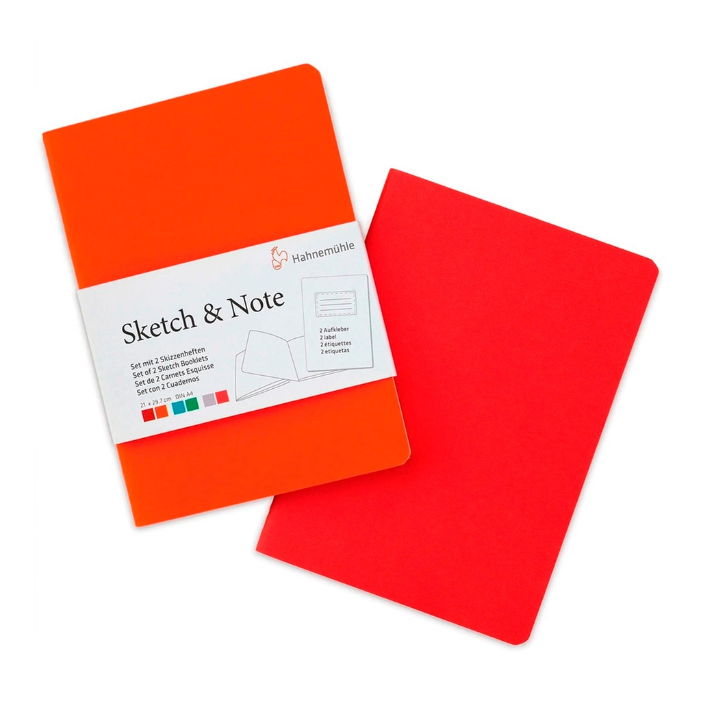 SET DE LIBRETAS HAHNEMUHLE SKETCH & NOTE HAHNEMÜHLE 15X21CM A5 - 1