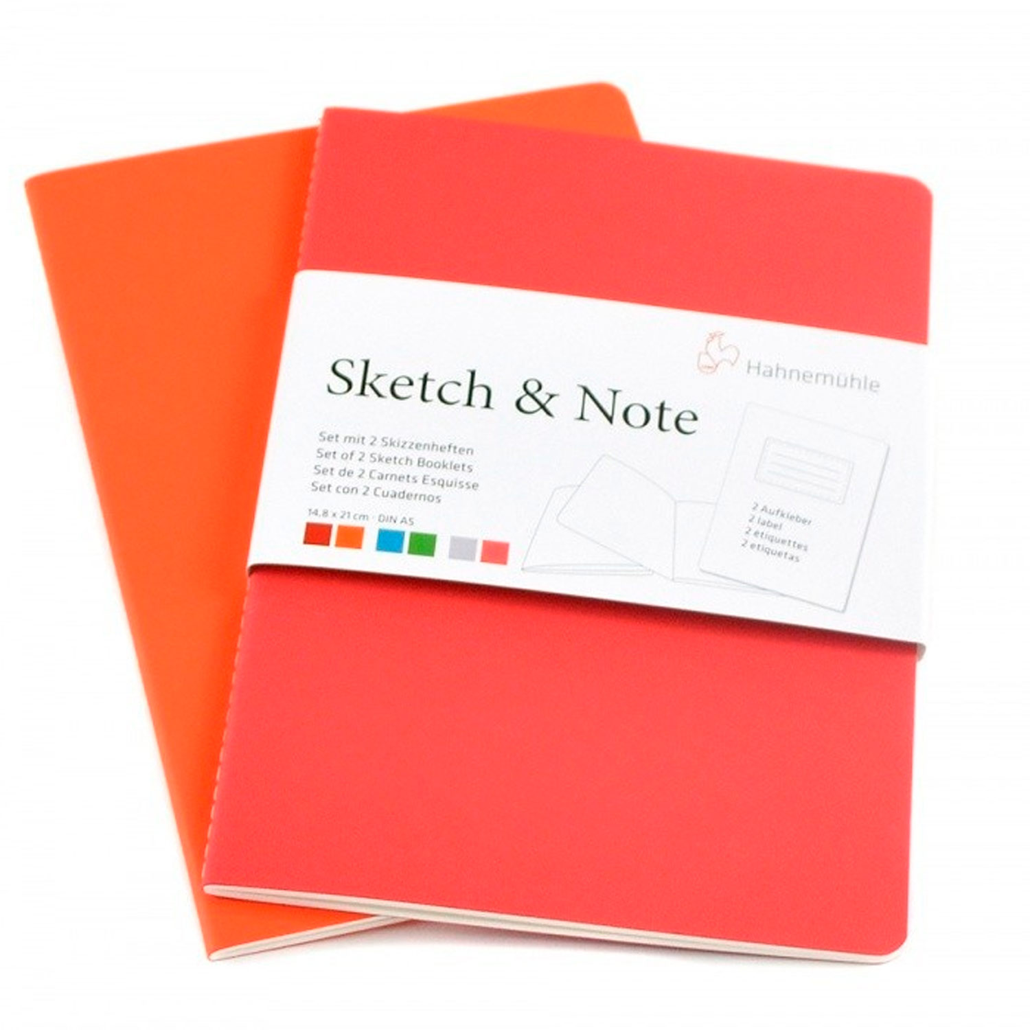 SET DE LIBRETAS HAHNEMUHLE SKETCH & NOTE HAHNEMÜHLE 15X21CM A5 - 5
