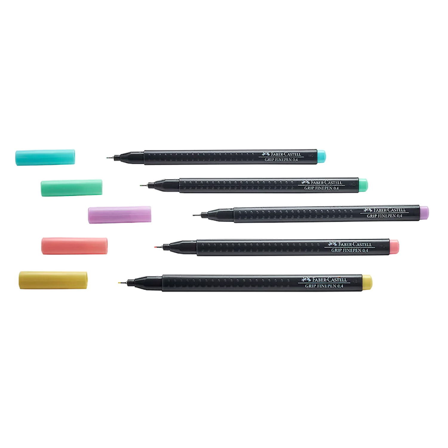 MARCADOR FABER-CASTELL GRIP FINEPEN PASTEL 5 COLORES - 2