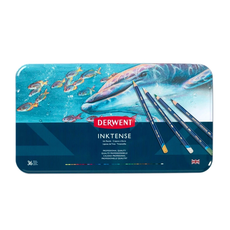 LÁPICES ACUARELABLES DERWENT INKTENSE 36 COLORES - 2