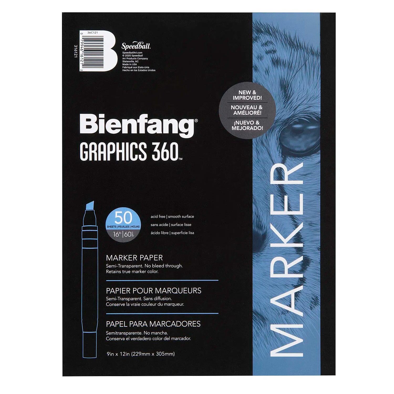 BLOCK SPEEDBALL BIENFANG PARA MARCADOR GRAPHICS 360 22X30CM 50HJ 51GR - 1