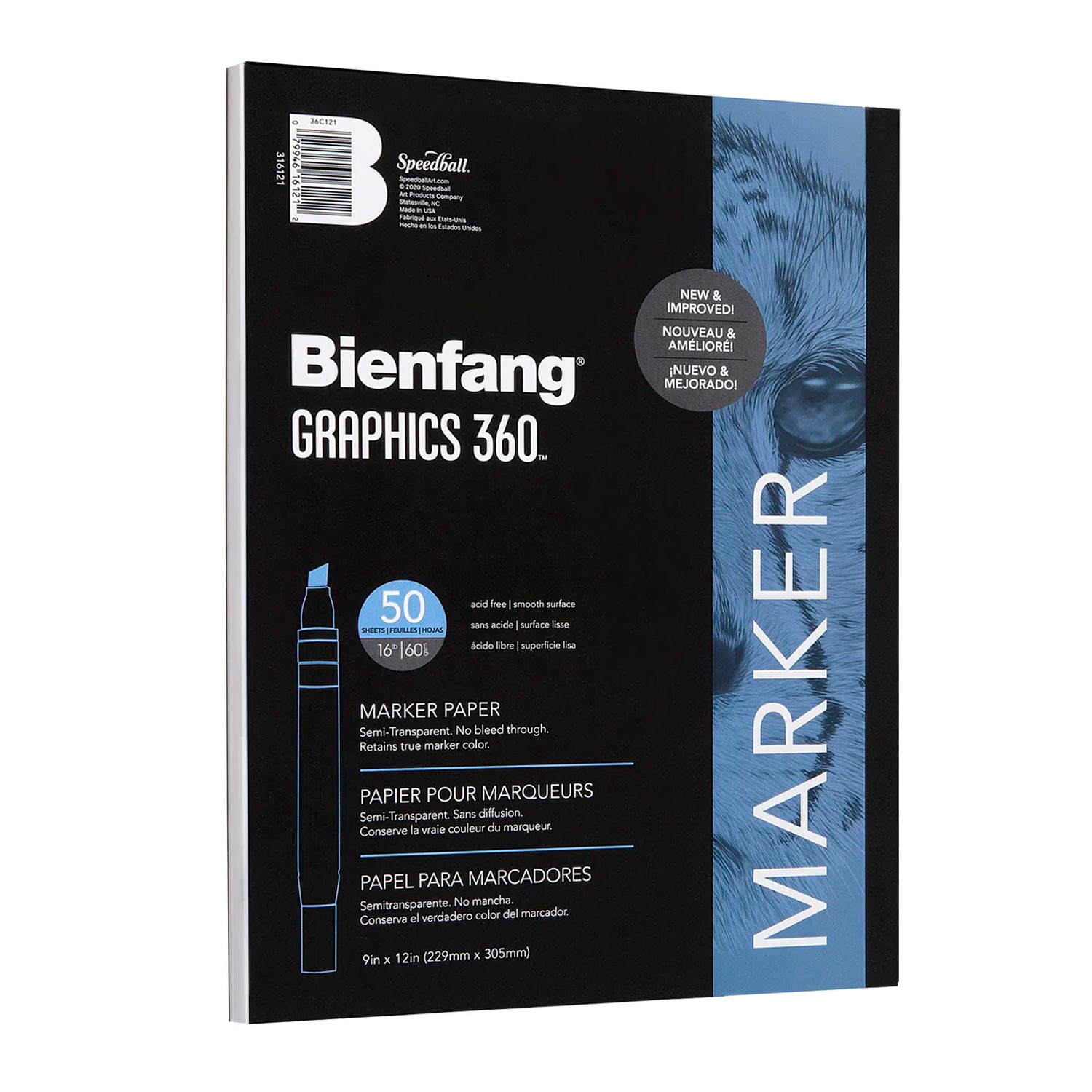 BLOCK SPEEDBALL BIENFANG PARA MARCADOR GRAPHICS 360 22X30CM 50HJ 51GR - 2