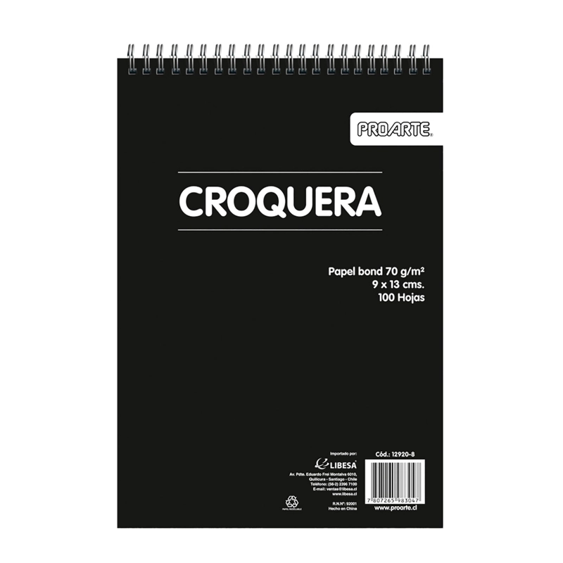 CROQUERA PROARTE 09X13CM 100HJS - 1