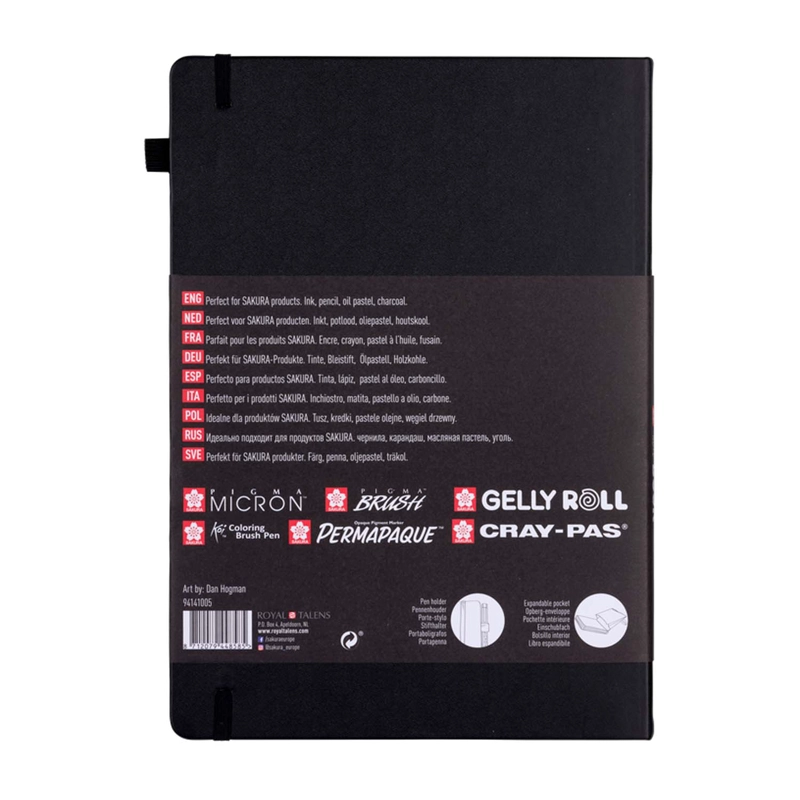 CROQUERA SAKURA 80HJ 140GR NEGRO 21X30CM A4 - 2
