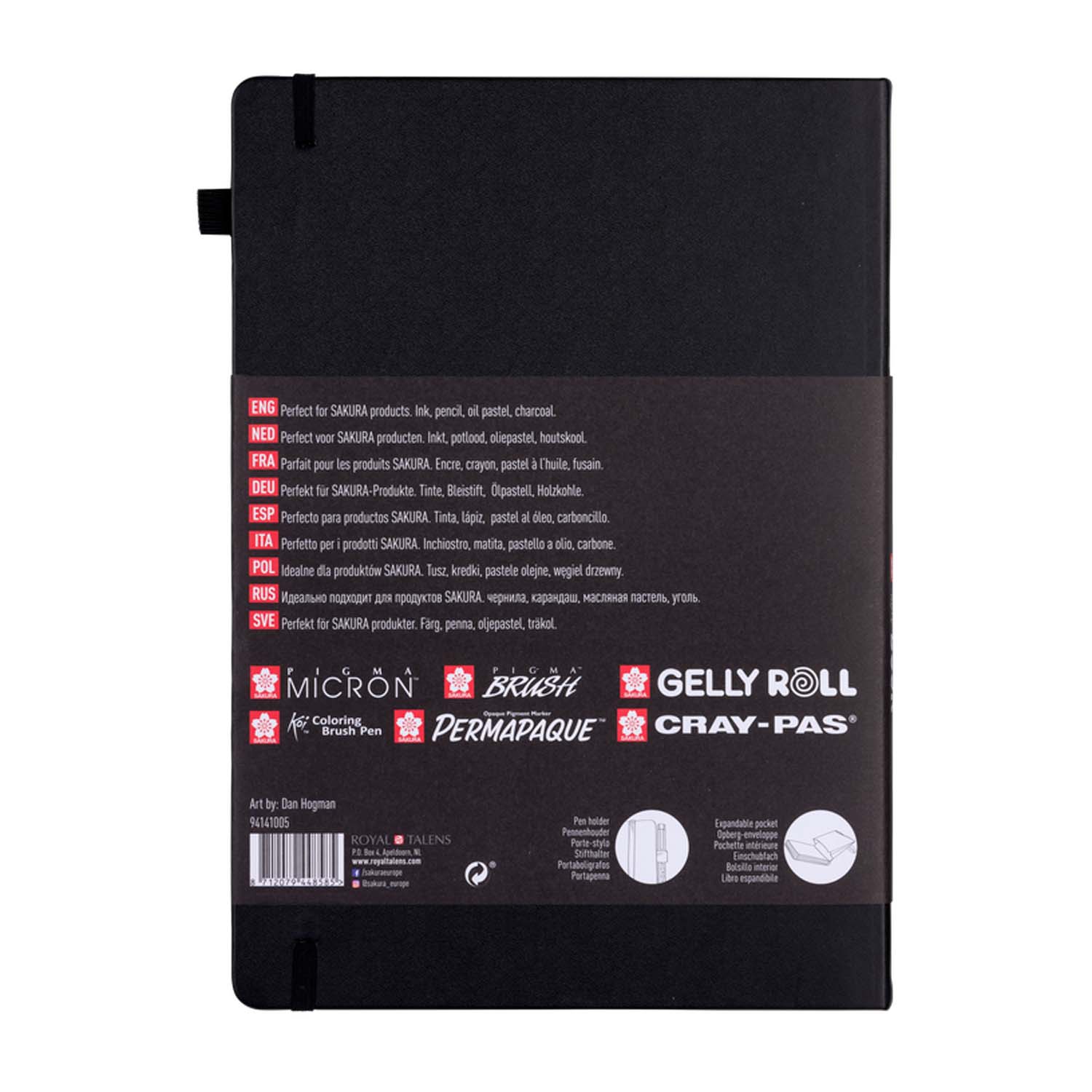 CROQUERA SAKURA 80HJ 140GR NEGRO 21X30CM A4 - 2