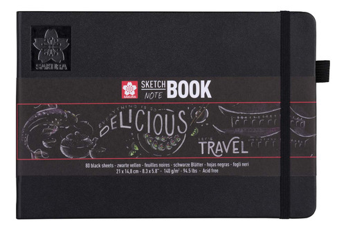 CROQUERA SAKURA 80HJ 140GR NEGRO A5(14.8X21CM) - 1