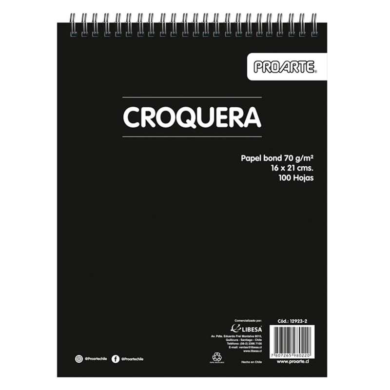 CROQUERA PROARTE 16X21CM 100HJS - 1