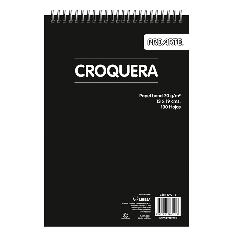 CROQUERA PROARTE 13X19CM 100HJS - 1