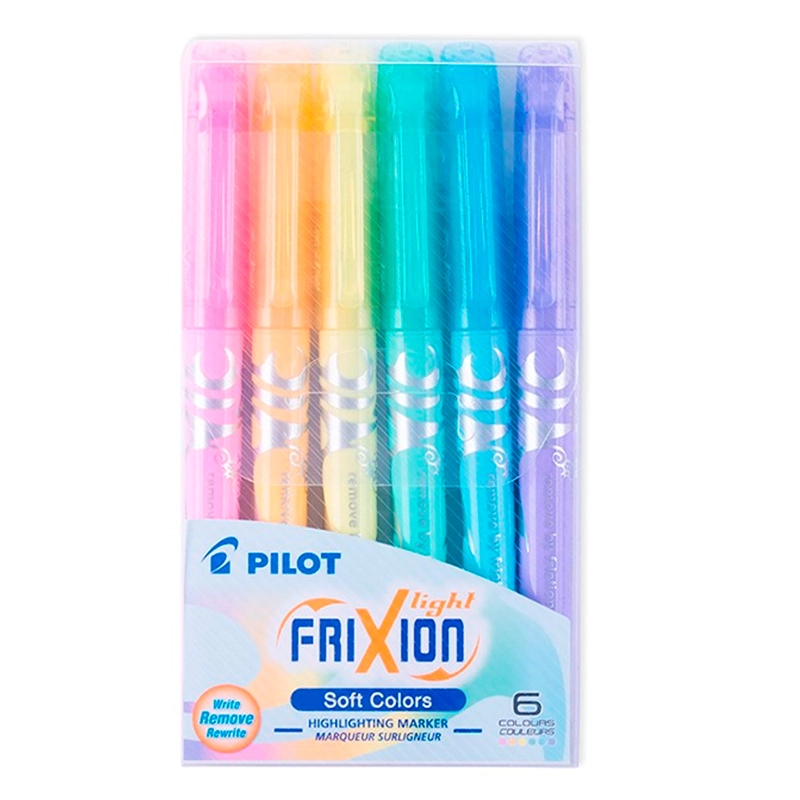 DESTACADOR PILOT FRIXION LIGHT BORRABLE 6 COLORES NEON - 1