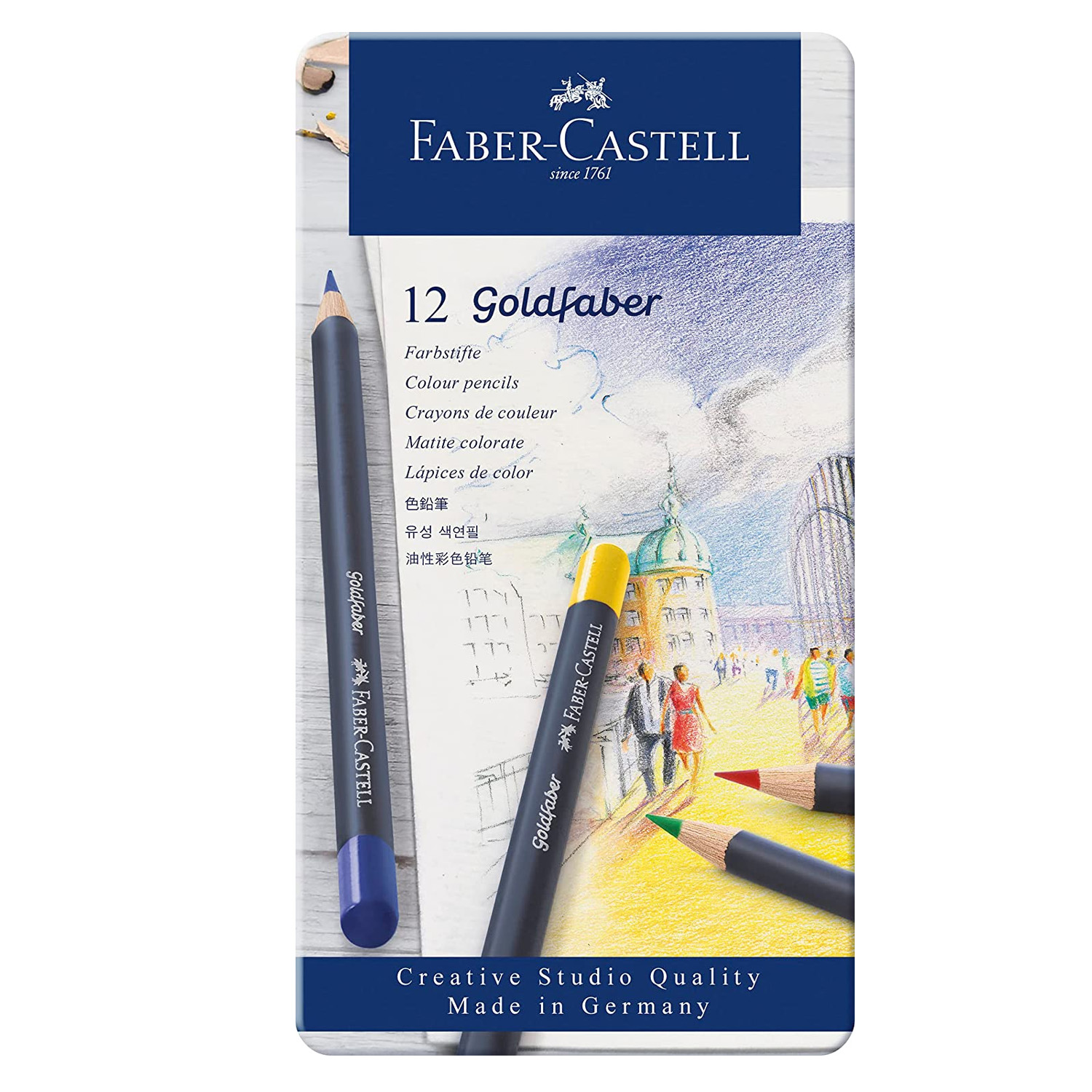 LÁPICES DE COLORES FABER-CASTELL GOLDFABER 12 UNIDADES - 1