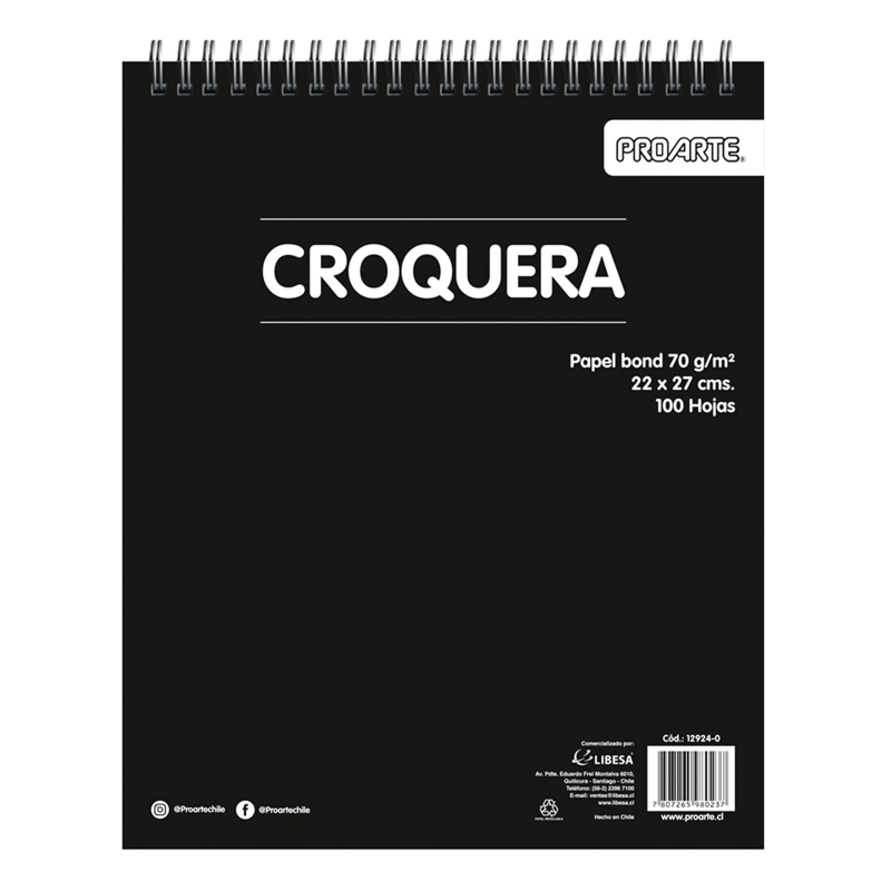 CROQUERA PROARTE 22X27CM 100HJS - 1