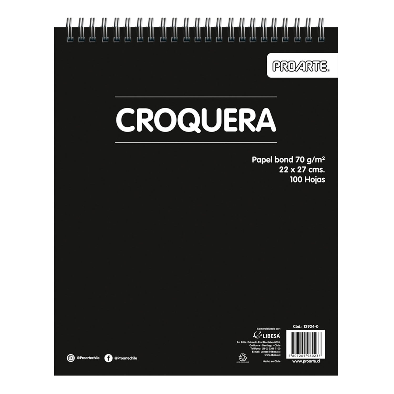 CROQUERA PROARTE 22X27CM 100HJS - 1