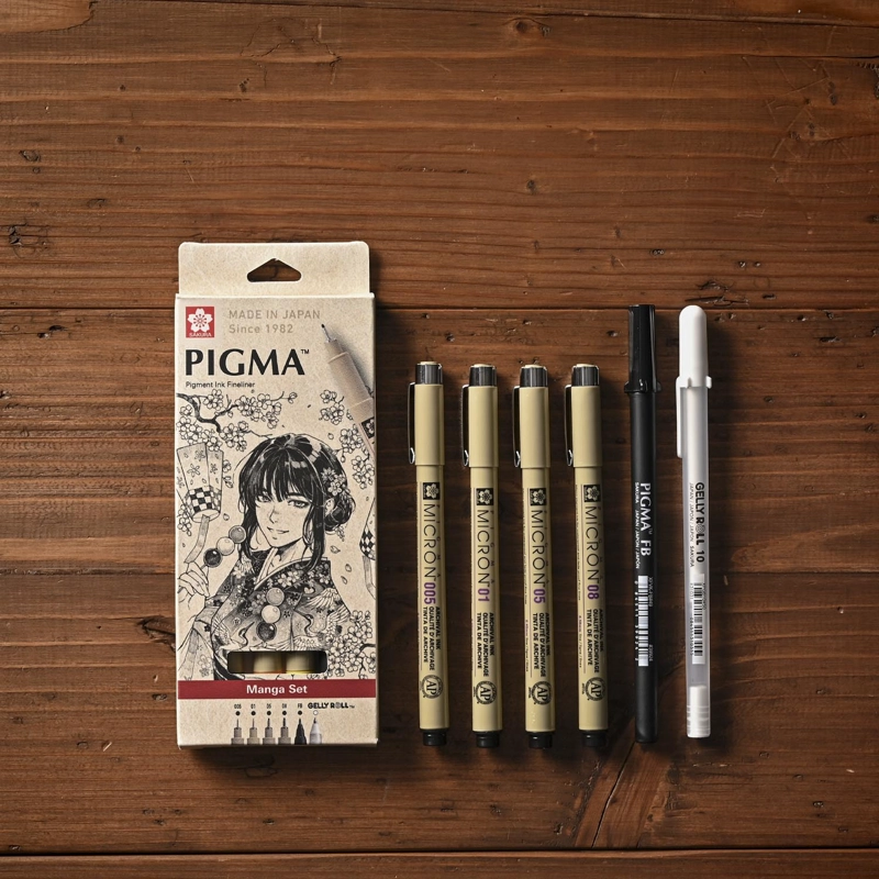 SET X6 TIRALÍNEA SAKURA PIGMA MICRON GRISES FRIOS - 2