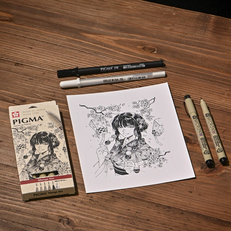 SET X6 TIRALÍNEA SAKURA PIGMA MICRON GRISES FRIOS - 3