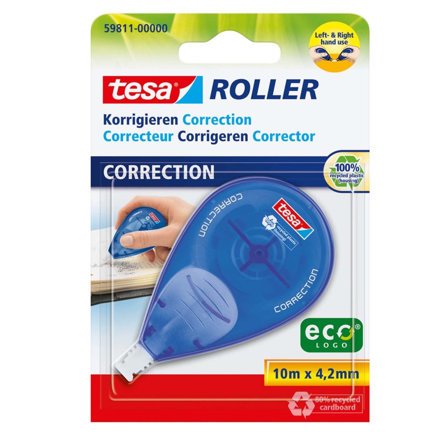 CORRECTOR EN CINTA ROLLER TESA 4.2MM X 10MTS - 1
