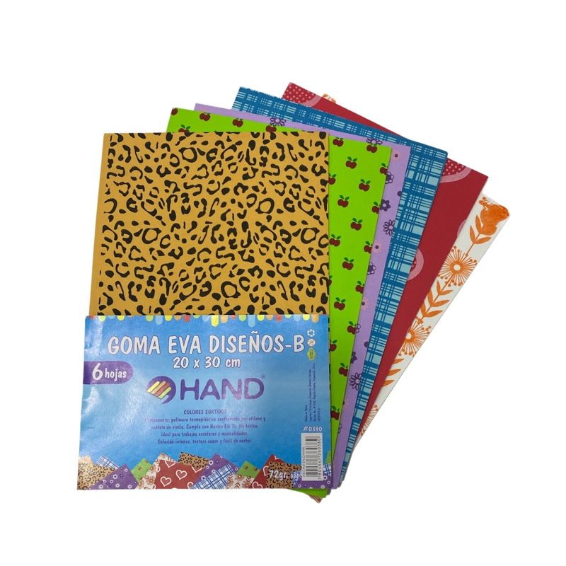 GOMA EVA 20X30CM HAND DISEÑOS B 6 HOJAS - 2