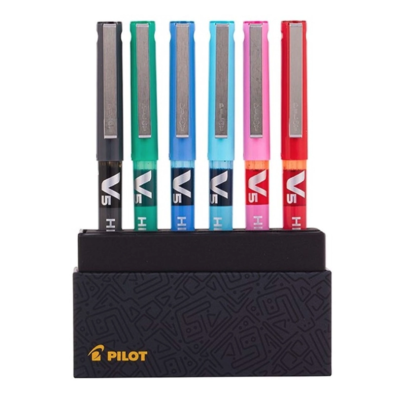 SET LAPIZ TINTA HI-TECPOINT PILOT BXV-502 0.5MM 6 COLORES - 2